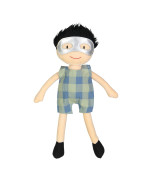 doll salopette check blue