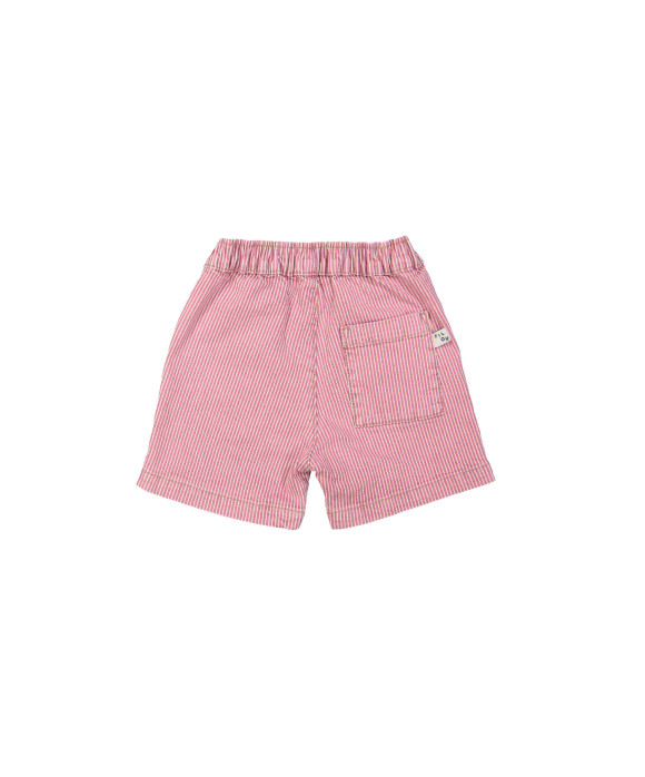 Comfy bermuda jeans stripe red