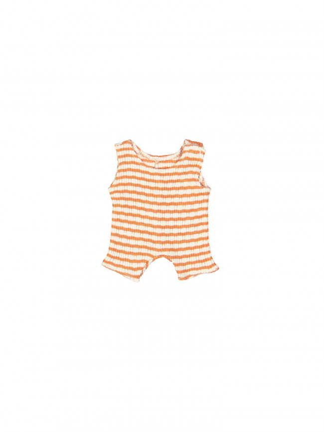 doll dungaree stripe orange