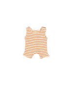 doll dungaree stripe orange