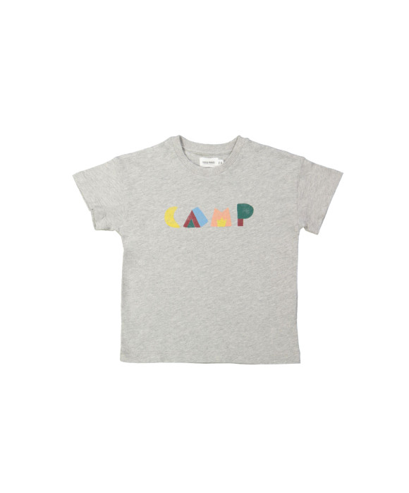 T-shirt camp light gray chiné