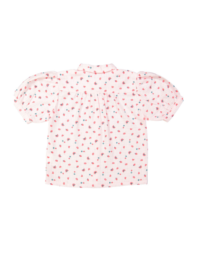 Blouse red things light pink