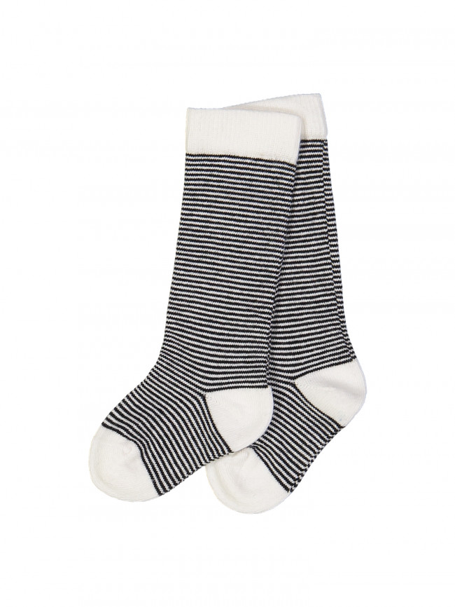 kneesocks stripes black-white
