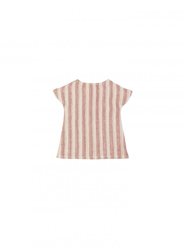 doll dress stripe red