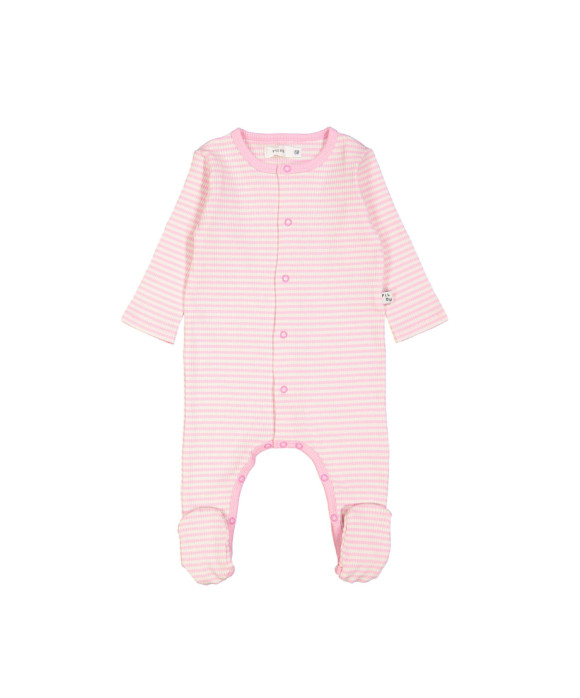 pajamas rib stripe bright pink