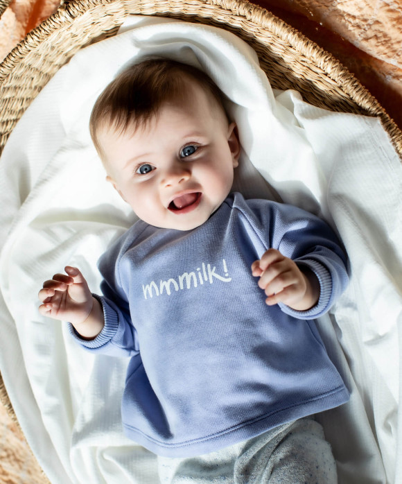 sweater baby milk light blue