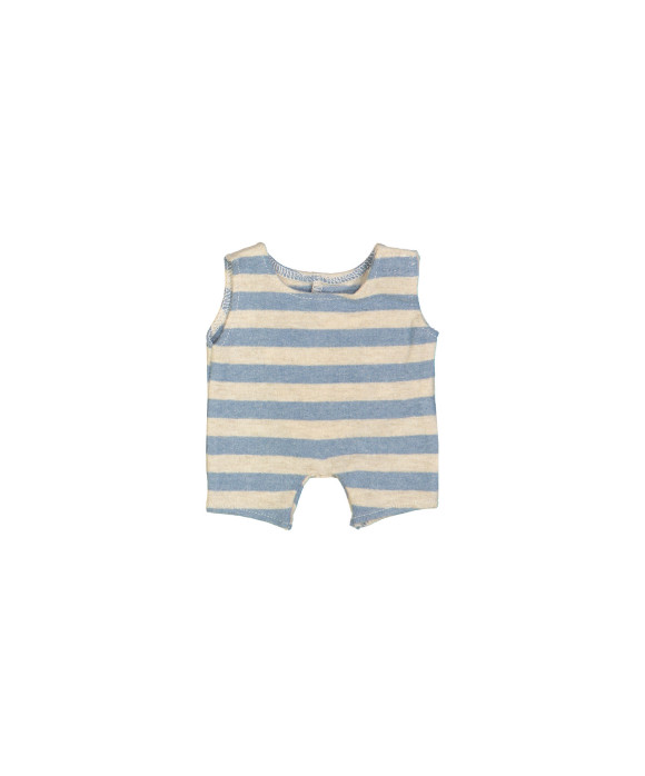 doll salopette stripe blue chiné
