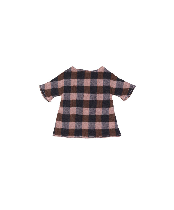 doll dress flannel brown