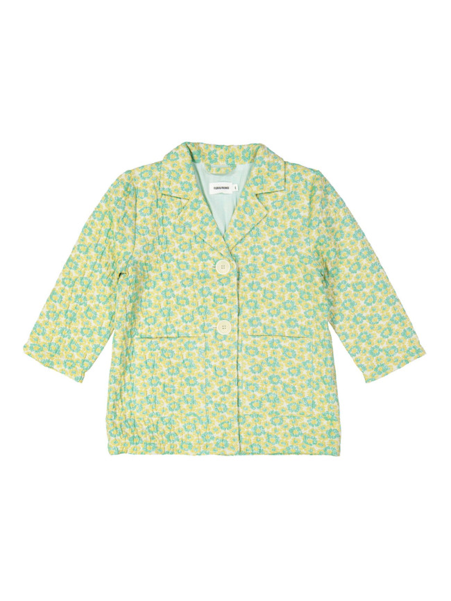 blazer lurex flowers green