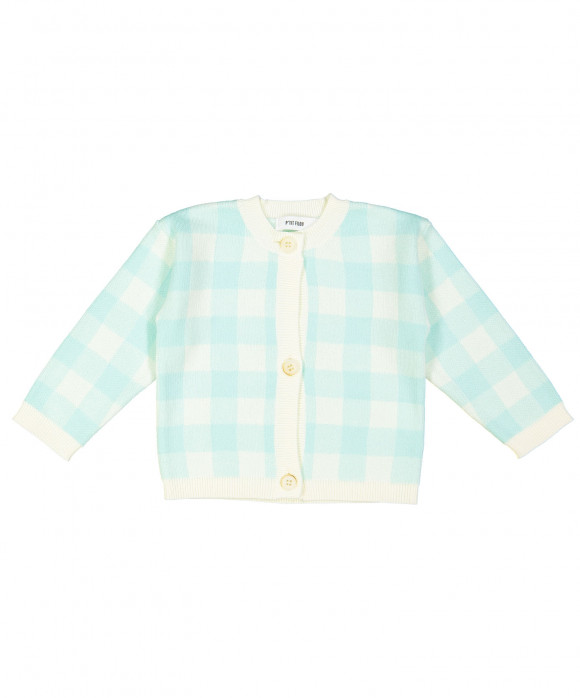 gilet mini check bright green