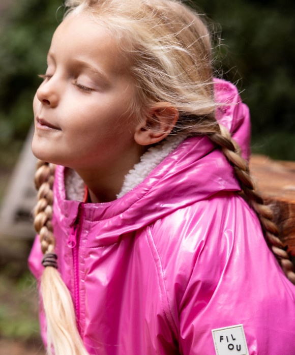 Winter coat bright pink