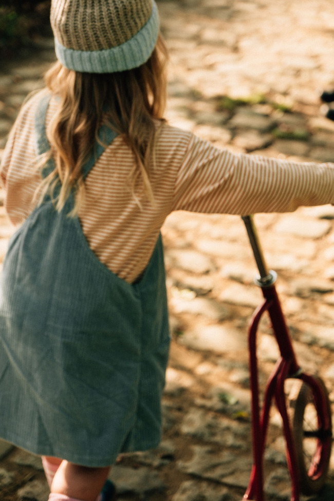 Dress Wide rib light blue