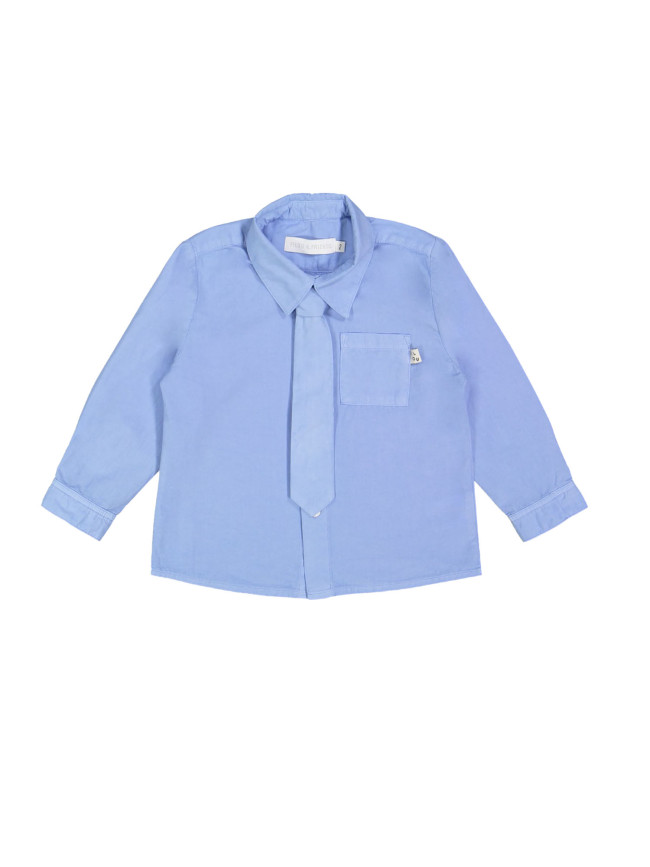 Shirt with tie lavender