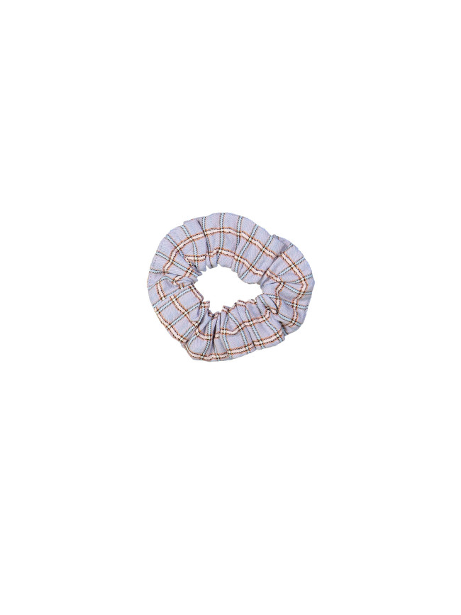 Scrunchie checks light blue