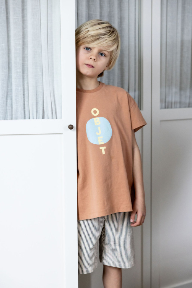 Comfy bermuda stripe ecru