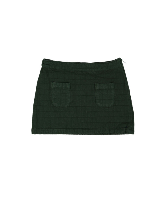 mini skirt straight green