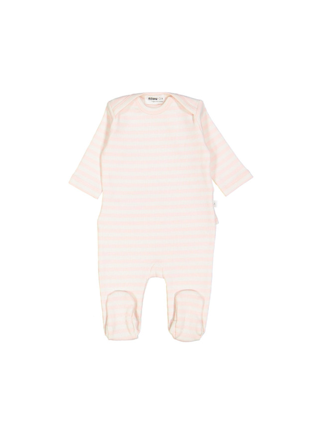 Pyjamas rib stripe light pink