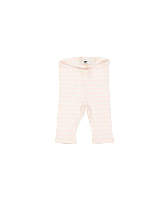 Legging rib stripe light pink