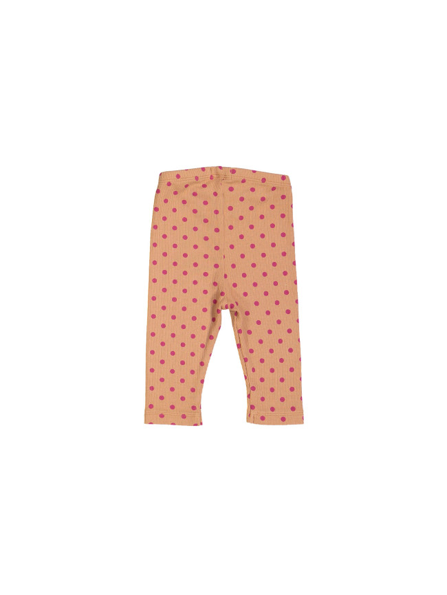 legging mini rib dots caramel