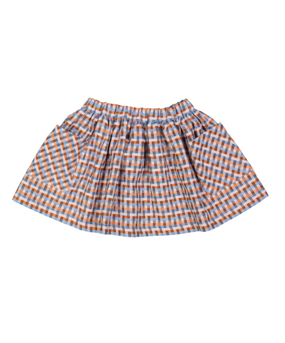 skirt check orange