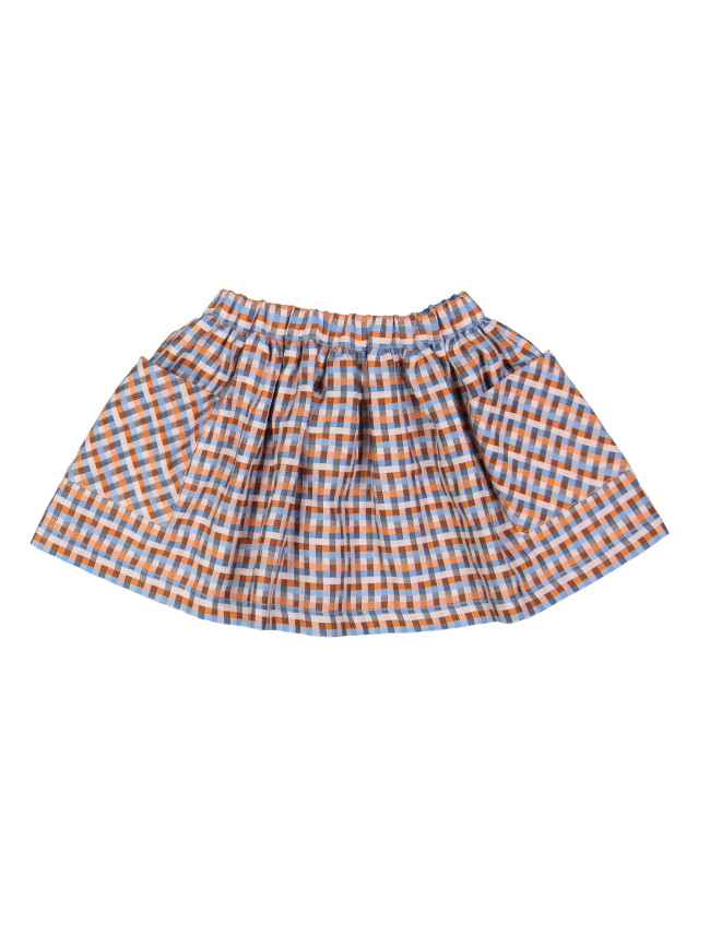 skirt check orange