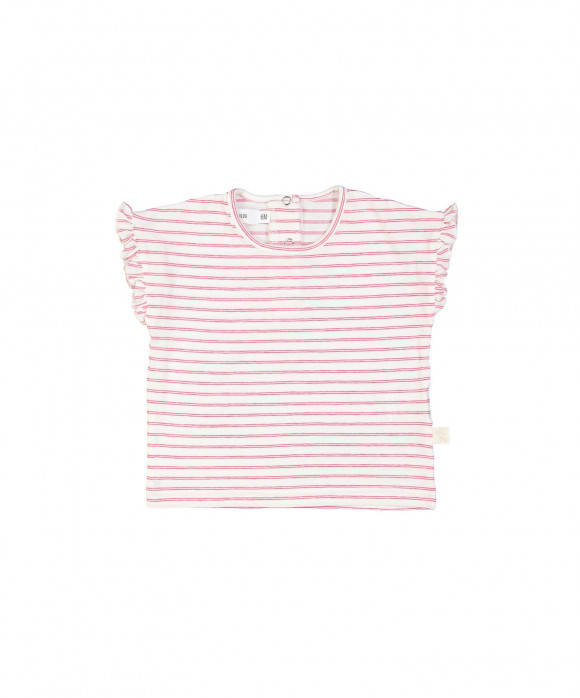 t-shirt mini stripe fuchsia