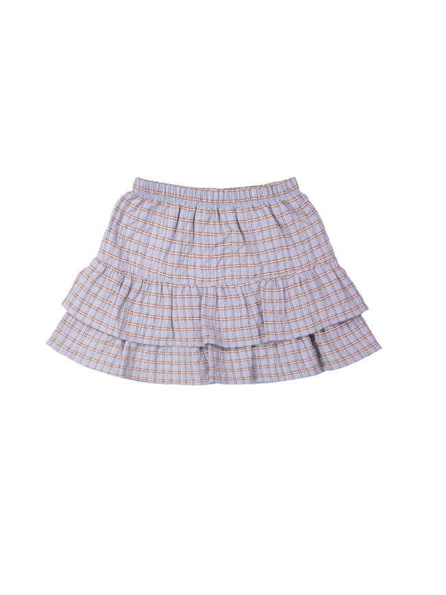 Skirt checks light blue