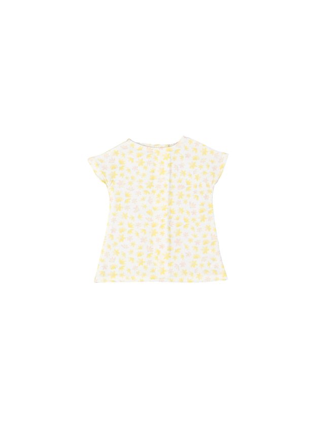 Doll dress flowers ecru