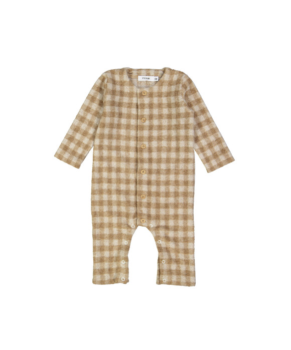 playsuit check caramel