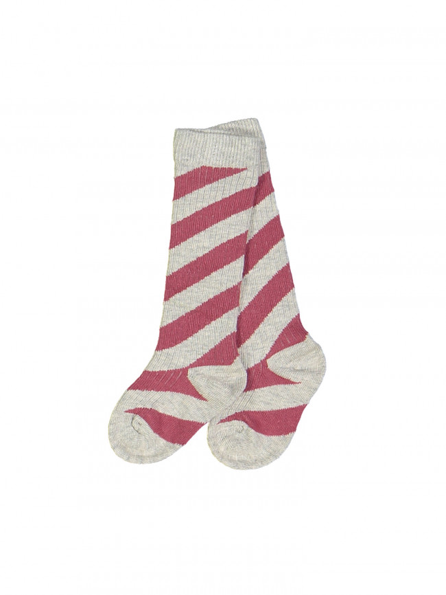 knee socks diagonal reddish brown