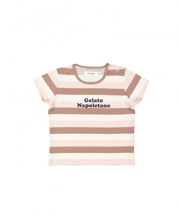 t-shirt mini stripe gelato ecru