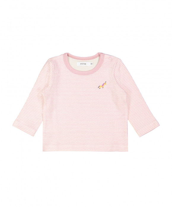 t-shirt mini stripe unicorn pink