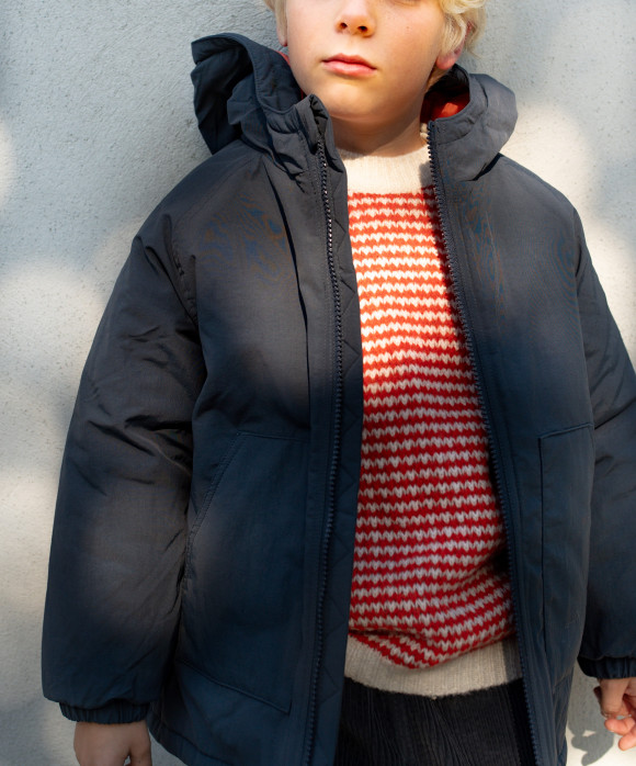 Winter jacket boys dark blue