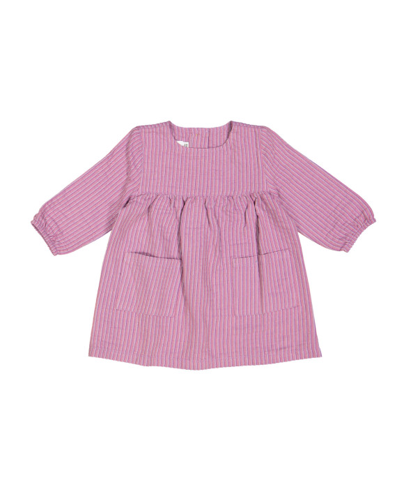 dress mini stripe roze