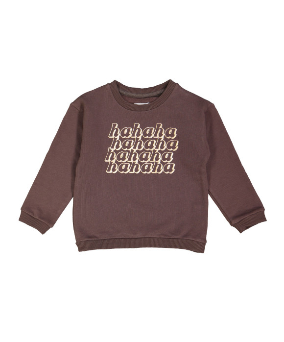 sweater hahaha brown