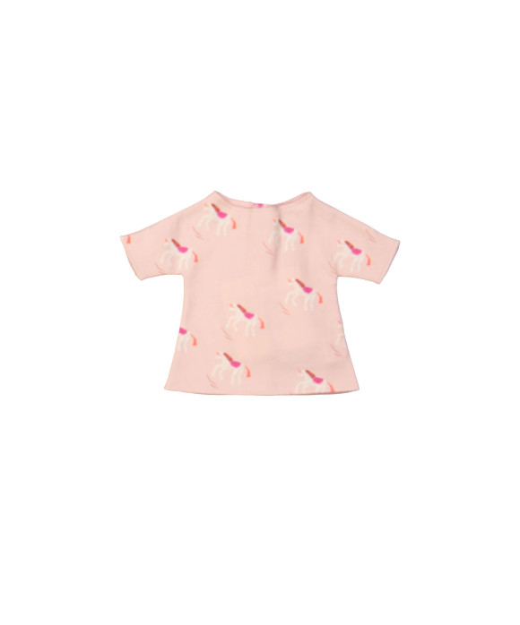 Doll dress unicorn old pink