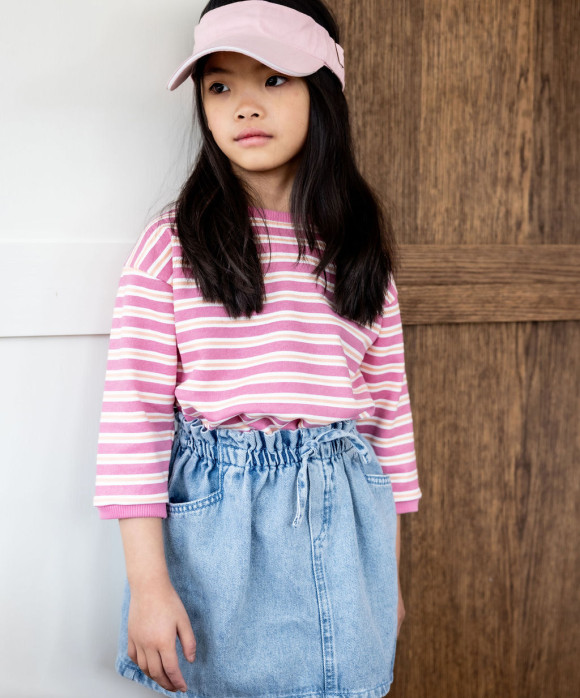 Jeans skirt paperbag snow bleach