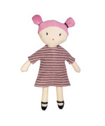 doll dress stripe bordeaux one size