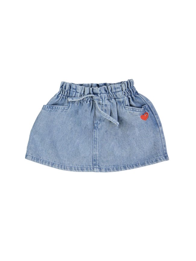 Jeans skirt paperbag snow bleach