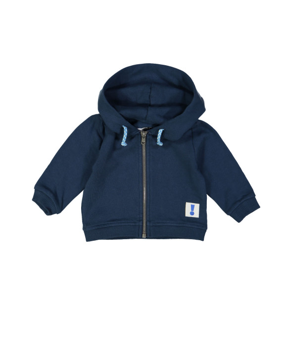 hooded cardigan mini dark blue
