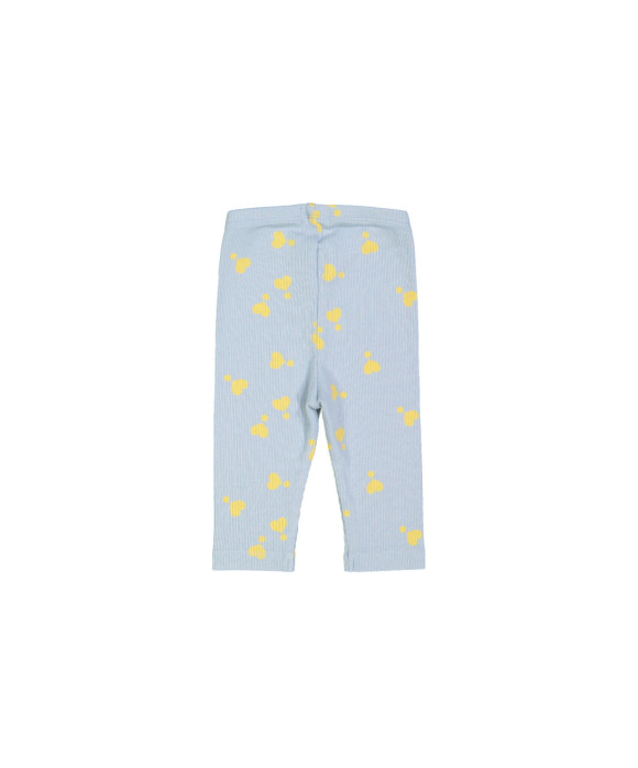 legging rib heart light blue