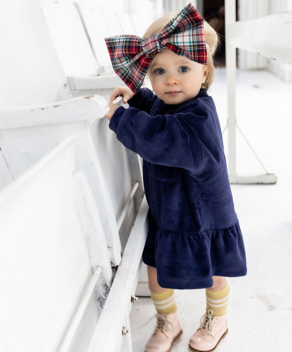 Dress velours dark blue