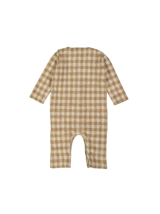 playsuit check caramel