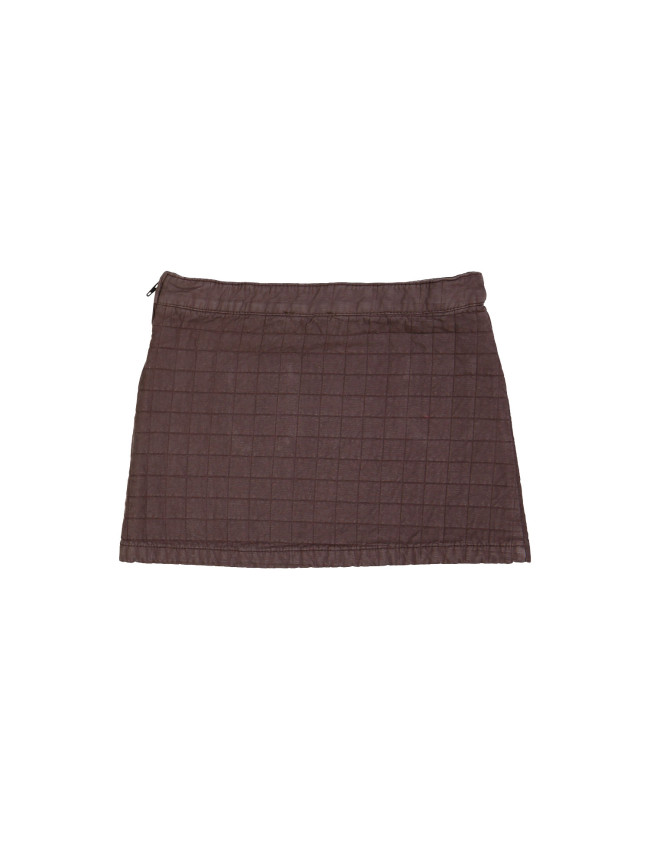mini skirt straight brown