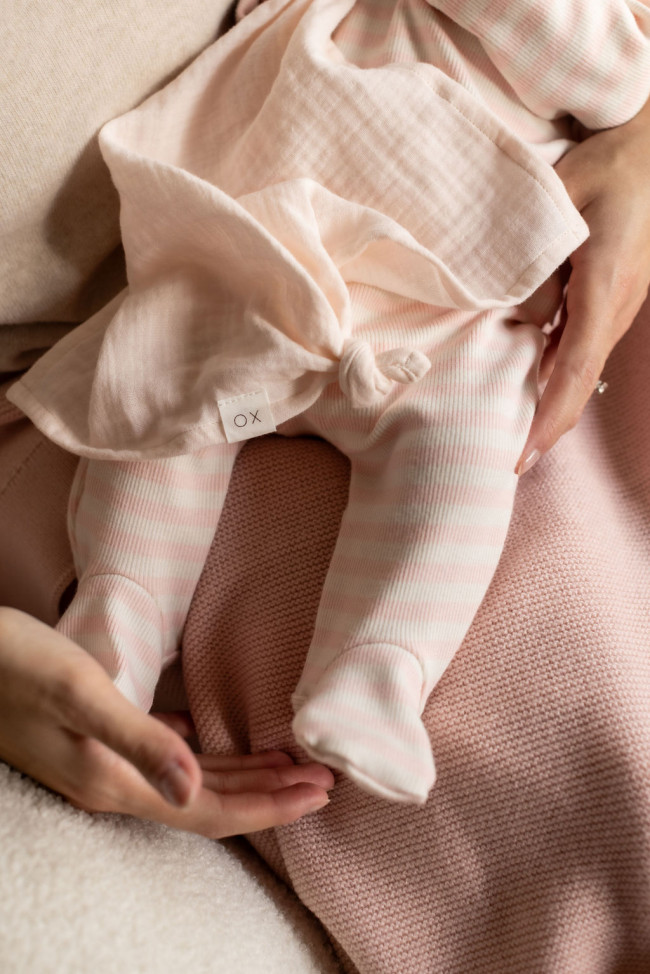 Pyjamas rib stripe light pink