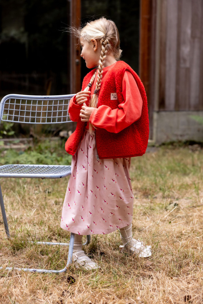 Skirt midi unicorn old pink