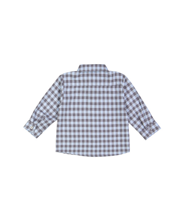 shirt mini check light blue