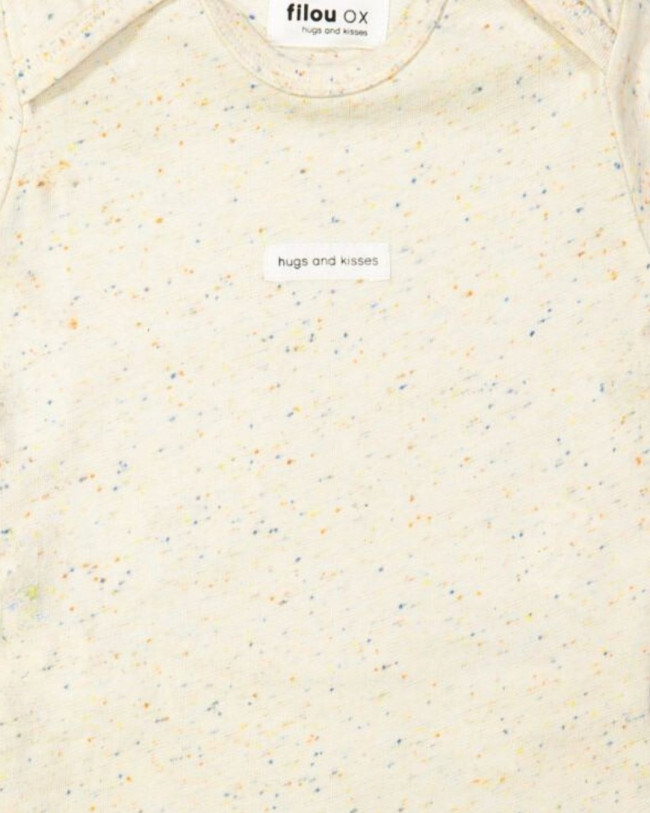 Pyjamas speckle hugs and kisses ecru