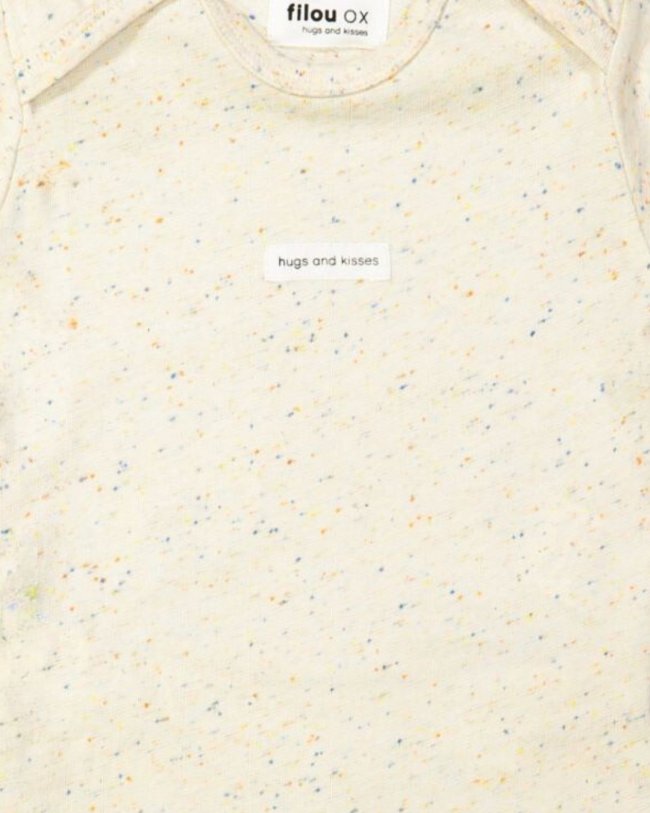 Pyjamas speckle hugs and kisses ecru