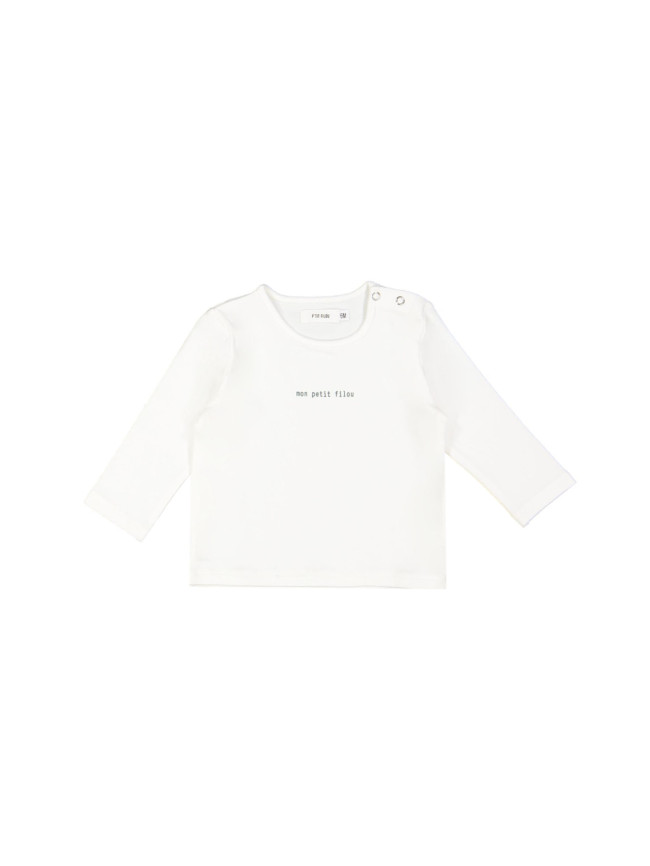 t-shirt mon petit filou ecru